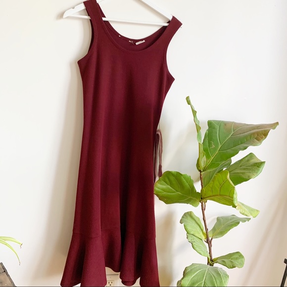 Vintage Vine Ruffle Belted Sleeveless Dress 8 - Picture 3 of 8